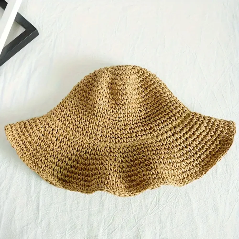 RAFFIA ❤️‍🔥 SCALLOPED EDGE BEACH HAT NWT